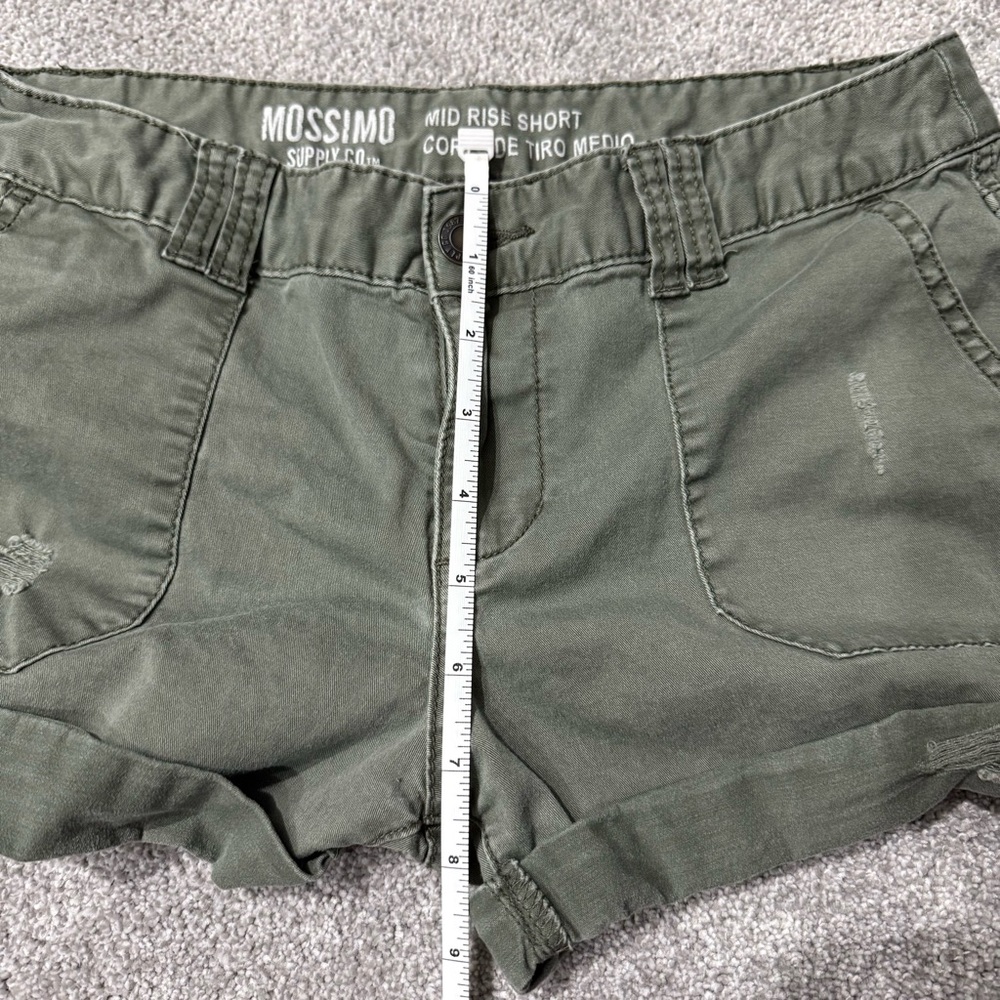 Mossimo mid-rise Army Green Shorts and Dark Blue Jean Short Bundle size 0/2 - Picture 6 of 11